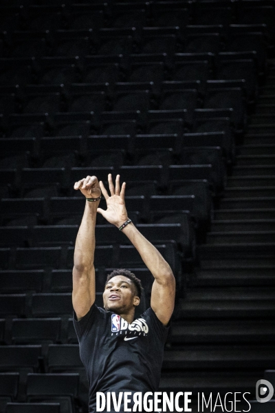 Entrainement de l equipe de basket ball des Milwaukee Bucks