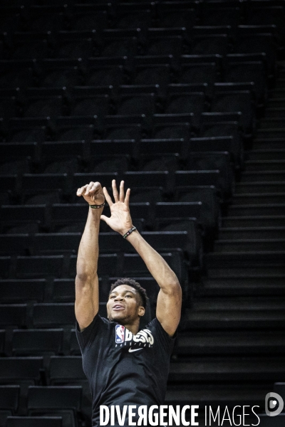 Entrainement de l equipe de basket ball des Milwaukee Bucks