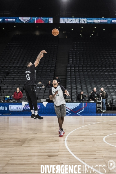 Entrainement de l equipe de basket ball des Milwaukee Bucks