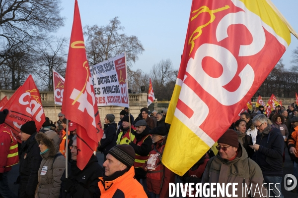 Manifestation Contre la Réforme des Retraites à Paris. Demonstration Against the Pension Reform in Paris.