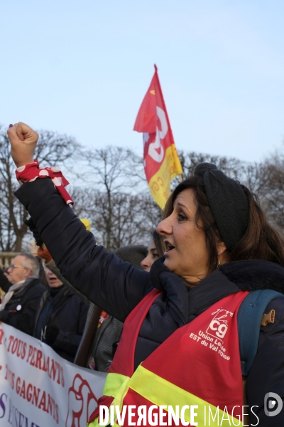 Manifestation Contre la Réforme des Retraites à Paris. Demonstration Against the Pension Reform in Paris.