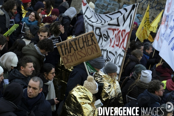 Manifestation Contre la Réforme des Retraites à Paris. Demonstration Against the Pension Reform in Paris.