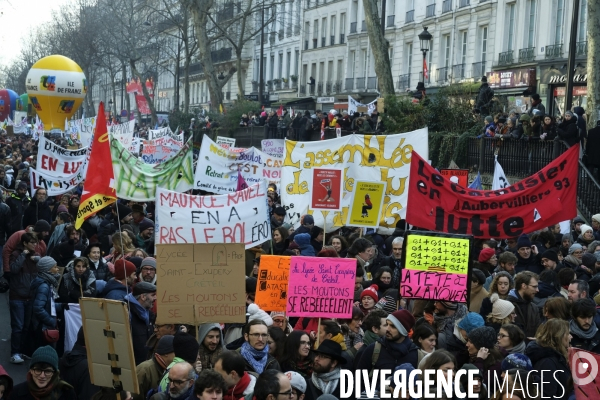 Manifestation Contre la Réforme des Retraites à Paris. Demonstration Against the Pension Reform in Paris.