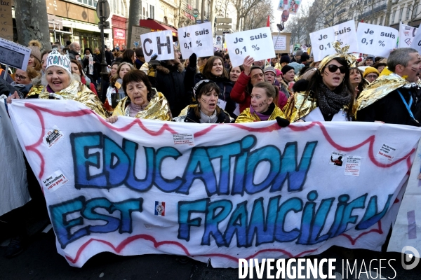 Manifestation Contre la Réforme des Retraites à Paris. Demonstration Against the Pension Reform in Paris.