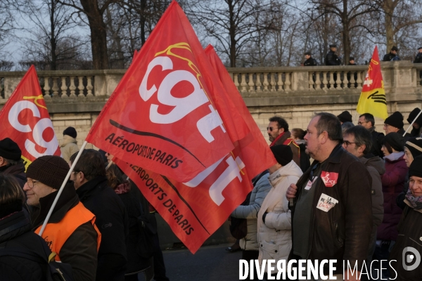 Manifestation Contre la Réforme des Retraites à Paris. Demonstration Against the Pension Reform in Paris.