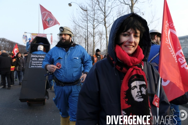 Manifestation Contre la Réforme des Retraites à Paris. Demonstration Against the Pension Reform in Paris.