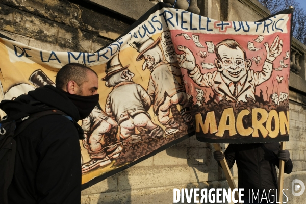 Manifestation Contre la Réforme des Retraites à Paris. Demonstration Against the Pension Reform in Paris.