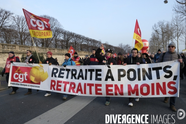Manifestation Contre la Réforme des Retraites à Paris. Demonstration Against the Pension Reform in Paris.