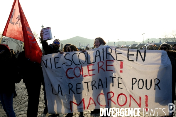 Manifestation Contre la Réforme des Retraites à Paris. Demonstration Against the Pension Reform in Paris.