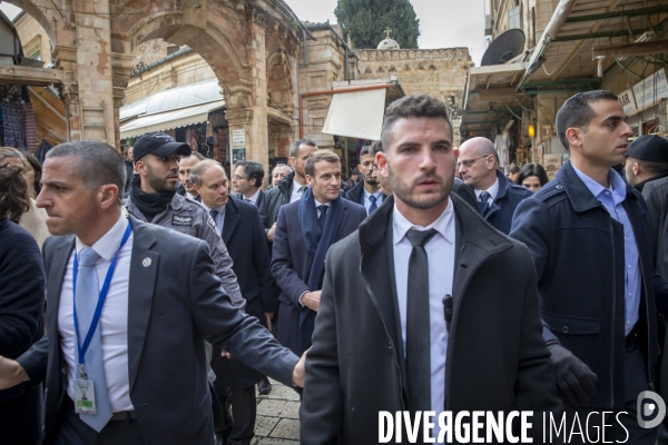 Emmanuel Macron à Jerusalem, Israel et Palestine