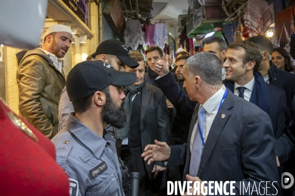 Emmanuel Macron à Jerusalem, Israel et Palestine