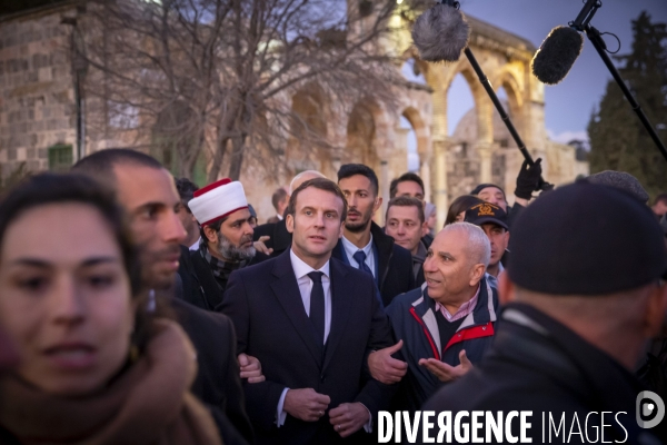 Emmanuel Macron à Jerusalem, Israel et Palestine