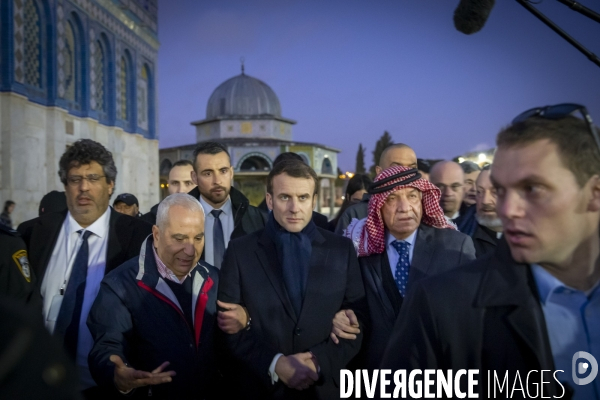 Emmanuel Macron à Jerusalem, Israel et Palestine