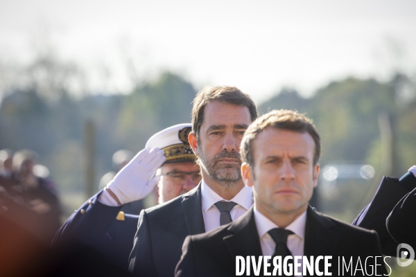 Emmanuel Macron: cérémonie pour trois sauveteurs accidentés à Nîmes-Garons