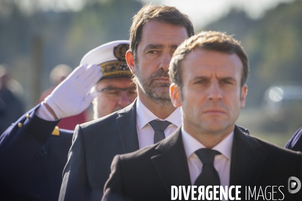 Emmanuel Macron: cérémonie pour trois sauveteurs accidentés à Nîmes-Garons