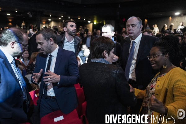 Meeting de Benjamin Griveaux au théâtre Bobino.