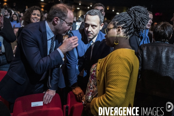 Meeting de Benjamin Griveaux au théâtre Bobino.