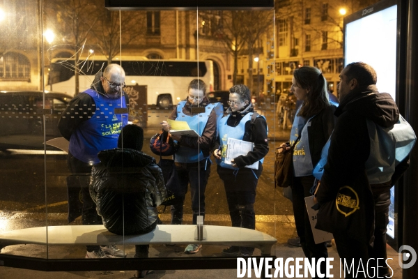 3ème nuit de la solidarité à Paris.