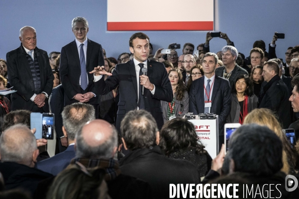 Deplacement d Emmanuel Macron en Charente