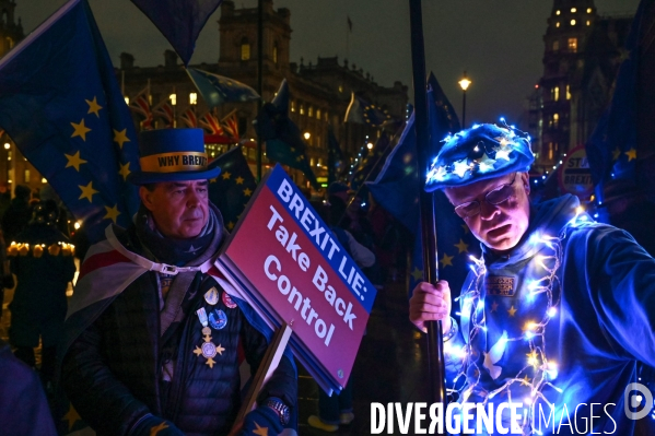 Veillée anti-Brexit à la veille de la sortie du Royaume-Uni de l Union européenne.