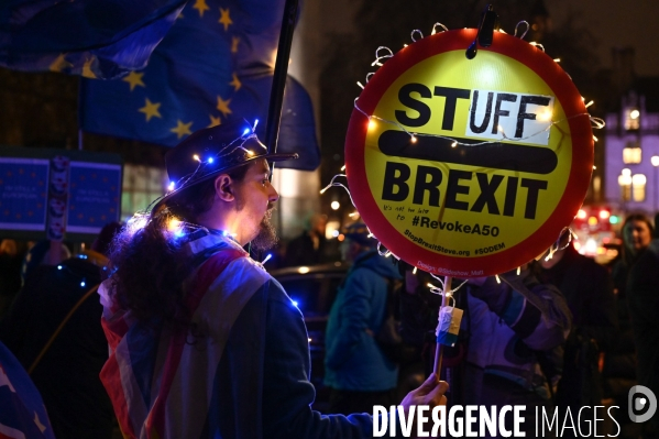 Veillée anti-Brexit à la veille de la sortie du Royaume-Uni de l Union européenne.