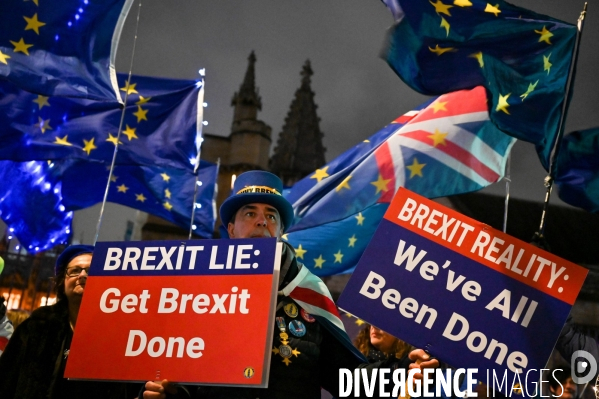 Veillée anti-Brexit à la veille de la sortie du Royaume-Uni de l Union européenne.
