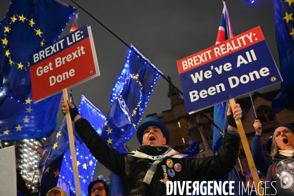 Veillée anti-Brexit à la veille de la sortie du Royaume-Uni de l Union européenne.