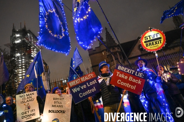 Veillée anti-Brexit à la veille de la sortie du Royaume-Uni de l Union européenne.