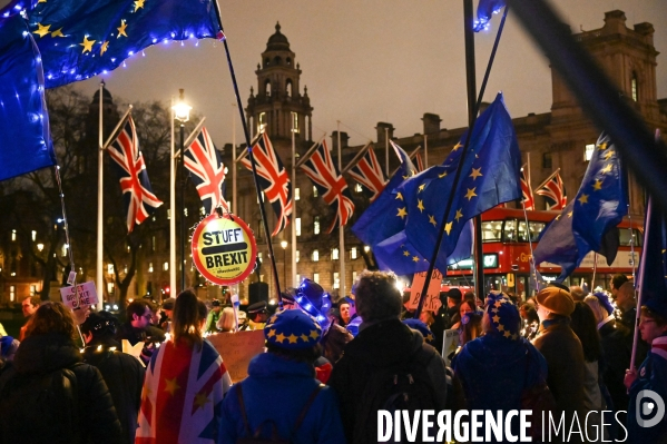 Veillée anti-Brexit à la veille de la sortie du Royaume-Uni de l Union européenne.