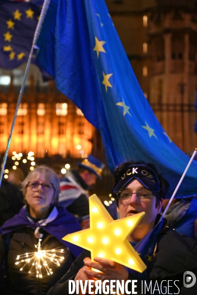 Veillée anti-Brexit à la veille de la sortie du Royaume-Uni de l Union européenne.