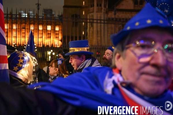 Veillée anti-Brexit à la veille de la sortie du Royaume-Uni de l Union européenne.