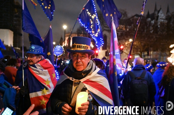 Veillée anti-Brexit à la veille de la sortie du Royaume-Uni de l Union européenne.