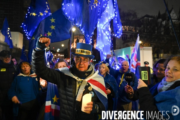 Veillée anti-Brexit à la veille de la sortie du Royaume-Uni de l Union européenne.