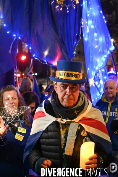 Veillée anti-Brexit à la veille de la sortie du Royaume-Uni de l Union européenne.