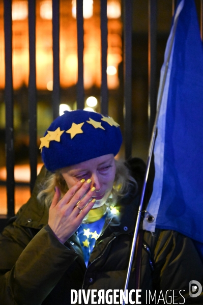 Veillée anti-Brexit à la veille de la sortie du Royaume-Uni de l Union européenne.