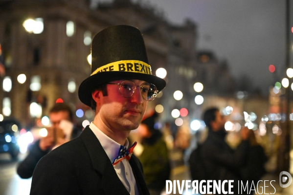 Veillée anti-Brexit à la veille de la sortie du Royaume-Uni de l Union européenne.