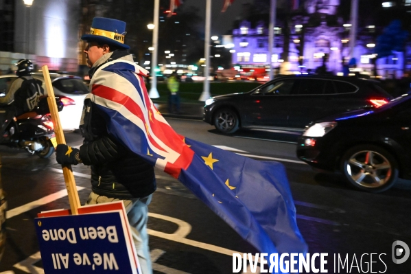 Veillée anti-Brexit à la veille de la sortie du Royaume-Uni de l Union européenne.