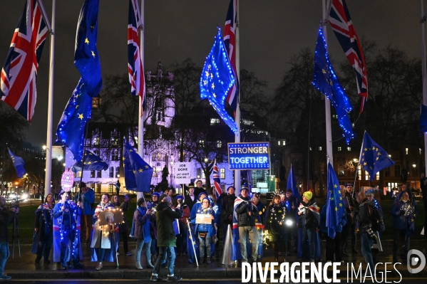 Veillée anti-Brexit à la veille de la sortie du Royaume-Uni de l Union européenne.