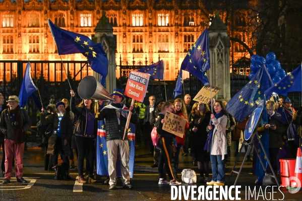 Veillée anti-Brexit à la veille de la sortie du Royaume-Uni de l Union européenne.