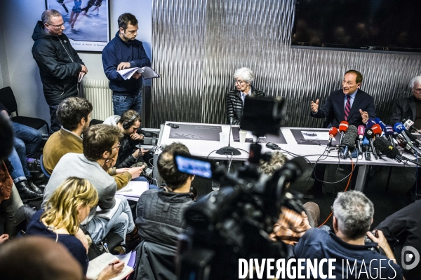 Conference de presse du directeur de la federation des sports de glace.