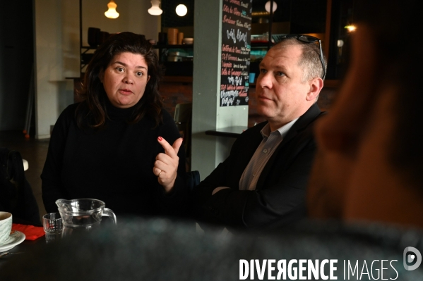 Municipales à Bagnolet. Raquel Garrido et Laurent Jamet.