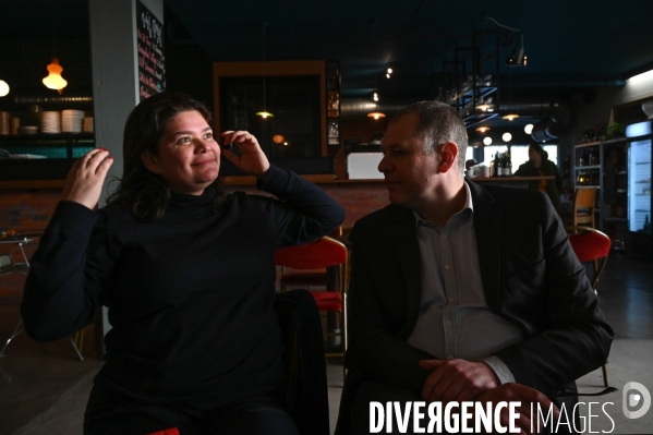 Municipales à Bagnolet. Raquel Garrido et Laurent Jamet.