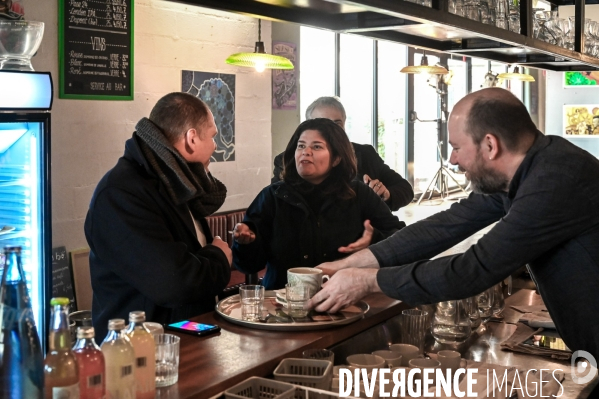 Municipales à Bagnolet. Raquel Garrido et Laurent Jamet.
