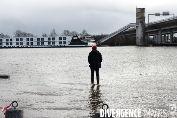 Crue de la Seine à Rouen