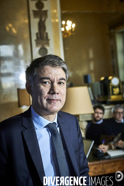Olivier Faure , premier secretaire du Parti Socialiste ,  invité de l AJP