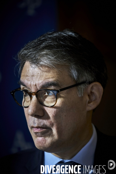 Olivier Faure , premier secretaire du Parti Socialiste ,  invité de l AJP