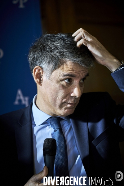 Olivier Faure , premier secretaire du Parti Socialiste ,  invité de l AJP