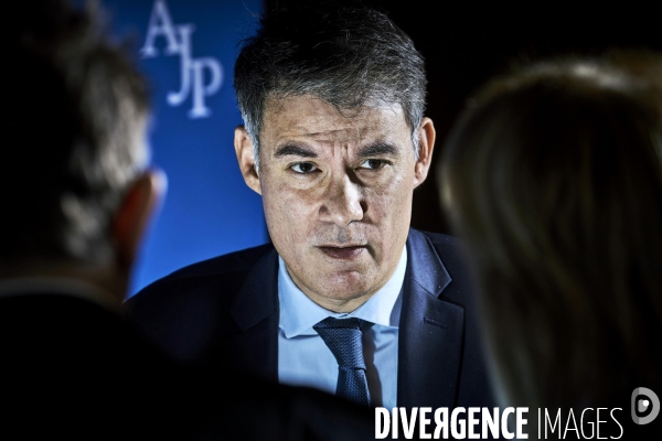 Olivier Faure , premier secretaire du Parti Socialiste ,  invité de l AJP