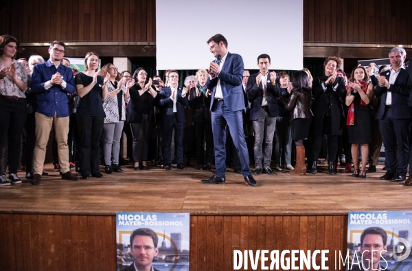 Campagne municipales 2020 meeting Nicolas Mayer Rossignol (PS)