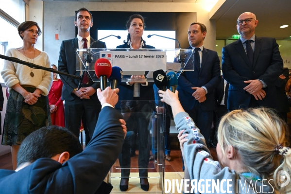 Agnès Buzyn et Olivier Véran. Passation de pouvoir au ministère des solidarités et de la santé.